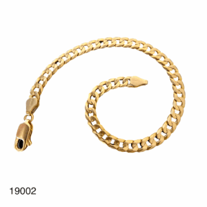 Bracelet Maille Gourmette Or Jaune 18K