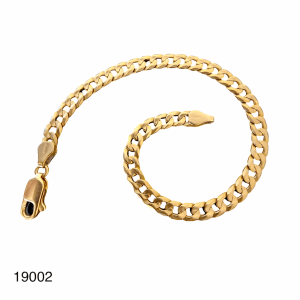 Bracelet Maille Gourmette Or Jaune 18K