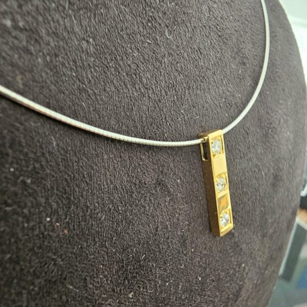Collier souple or blanc or jaune 18K