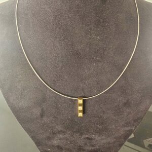 Collier Torque Or Blanc Or Jaune 18K Diamants