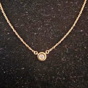 Collier Or jaune Diamant Maille Forçat
