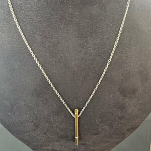 Collier Or Blanc Or Jaune Diamant Maille Forçat 18K