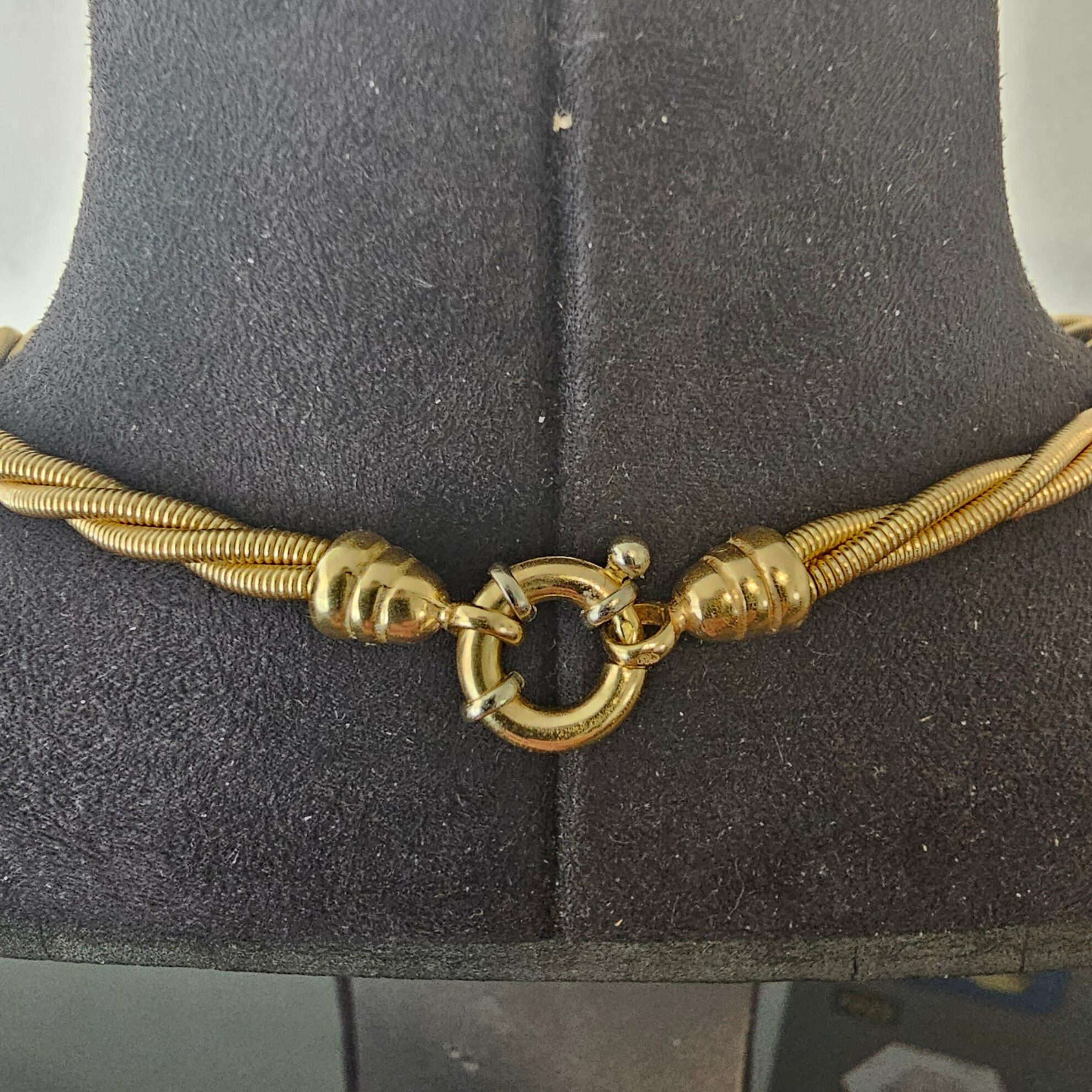 19010 Collier Maille Tressé Or Jaune 18K 5 Collier Maille Tressé Or Jaune 18K