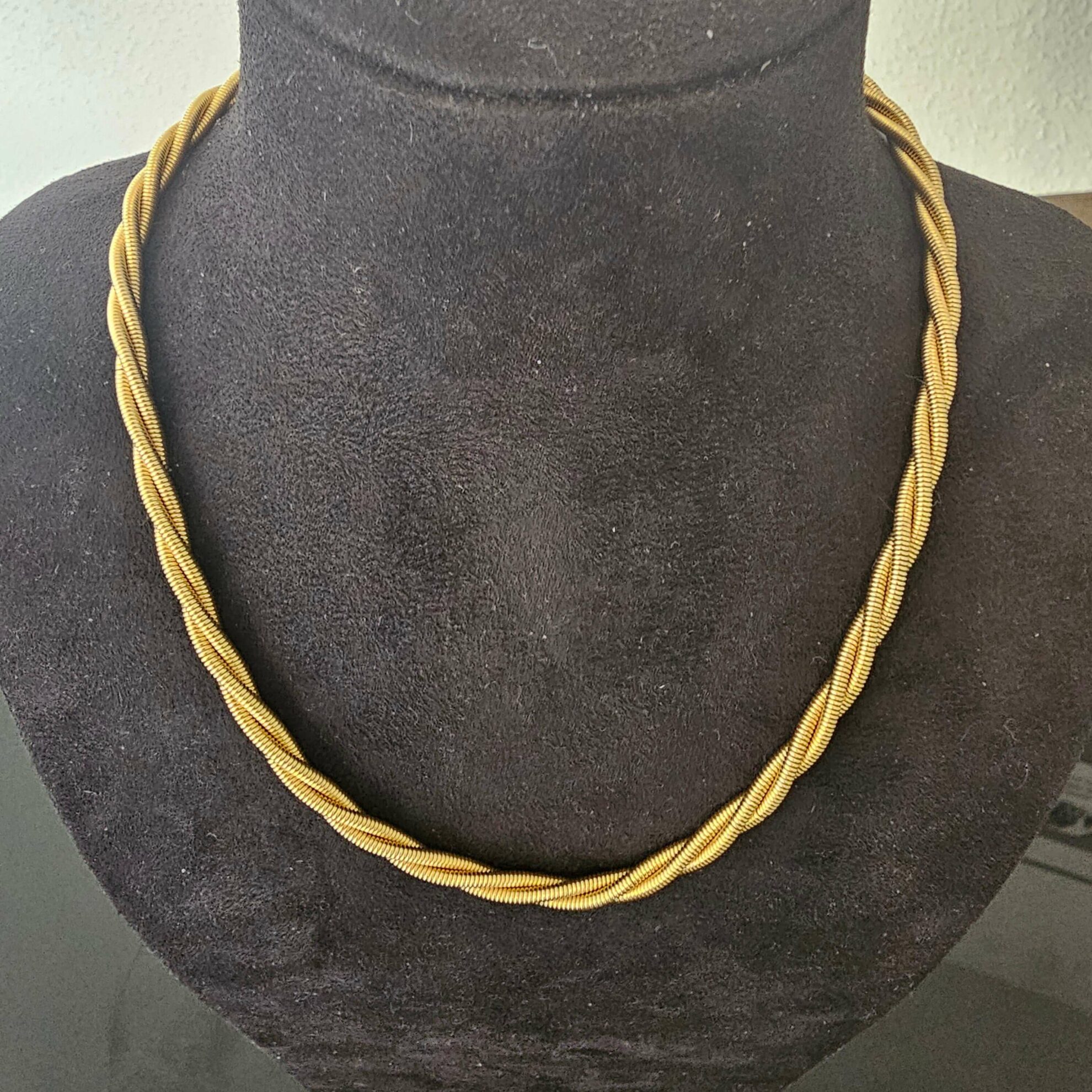 19010 Collier Maille Tressé Or Jaune 18K 7 Collier Maille Tressé Or Jaune 18K
