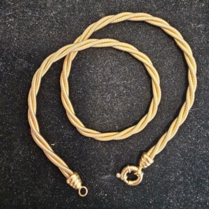 Collier Maille Tressé Or Jaune