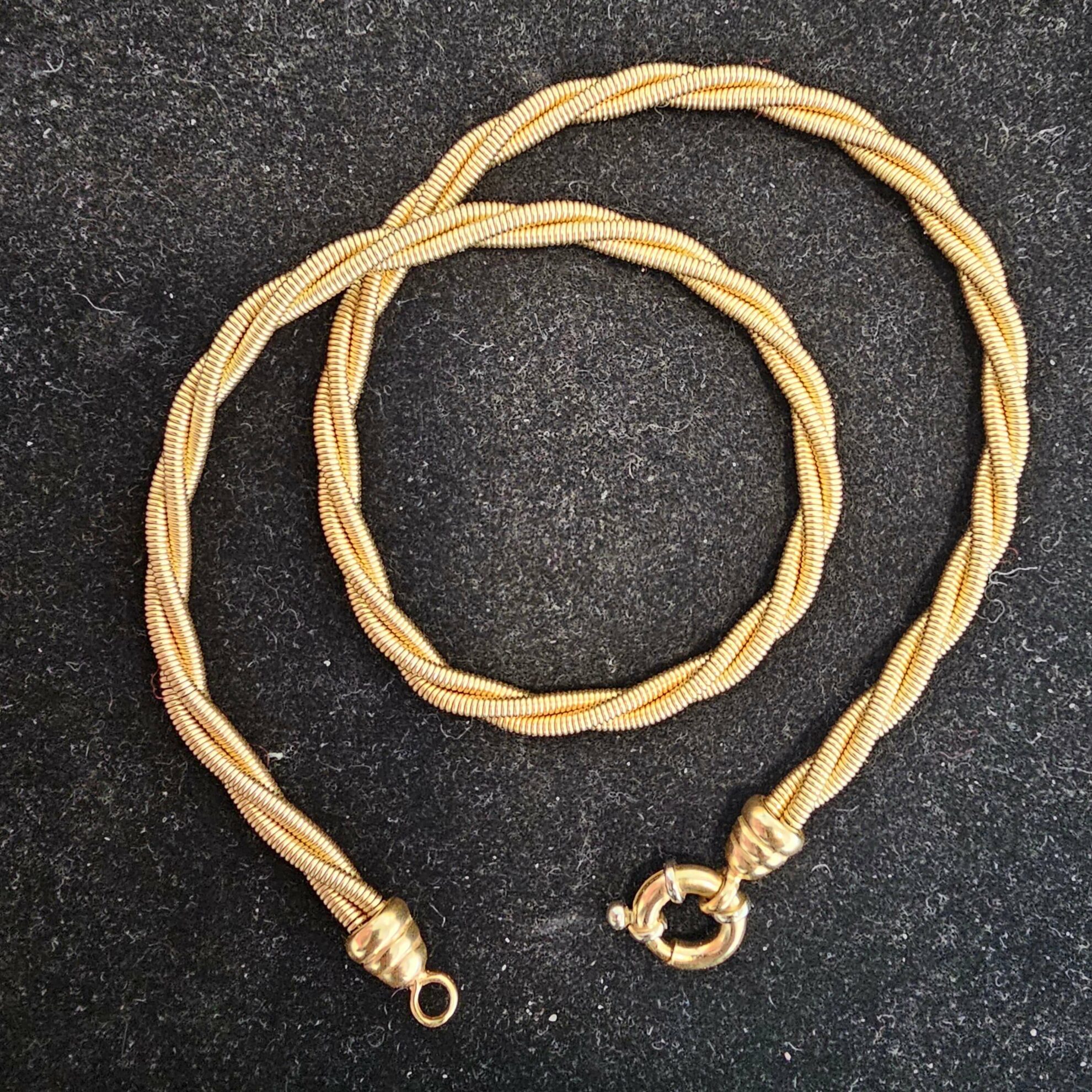 19010 Collier Maille Tressé Or jaune 18K 0 Collier Maille Tressé Or Jaune