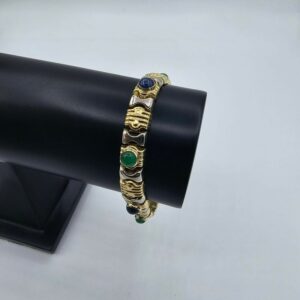 Bracelet Or Jaune Emeraude Tanzanite