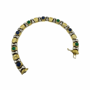 Bracelet Or Jaune Emeraude Tanzanite