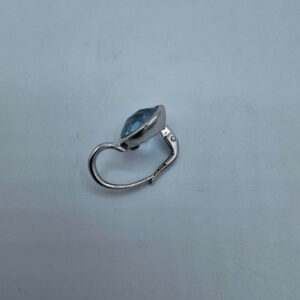 Boucles D'Oreilles Aigue Marine Or Blanc