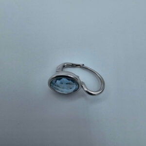 Boucles D'oreilles Aigue Marine Or Blanc