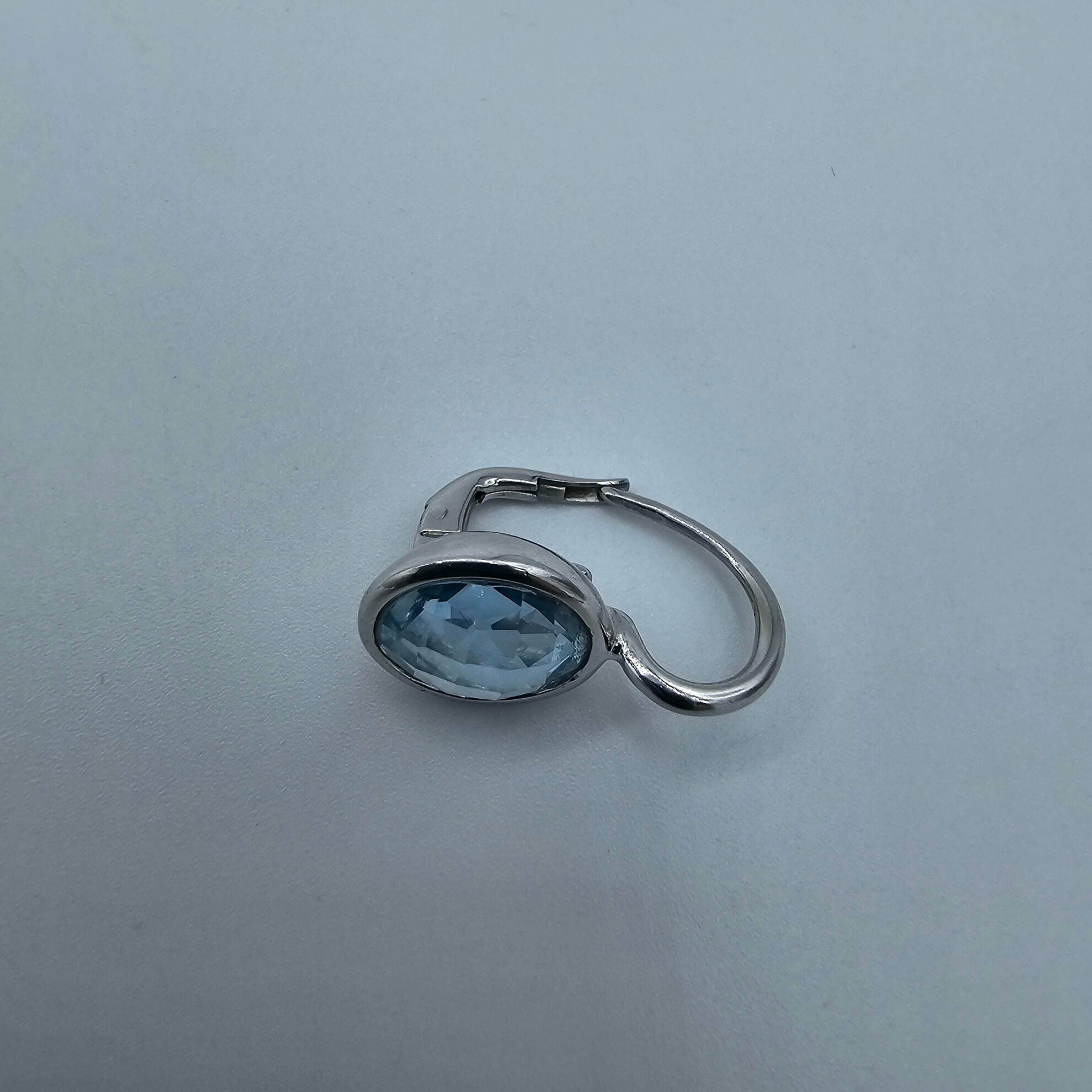 19013 Boucles D’oreilles Or Blanc Aigue Marine 5 Boucles D'oreilles Aigue Marine Or Blanc