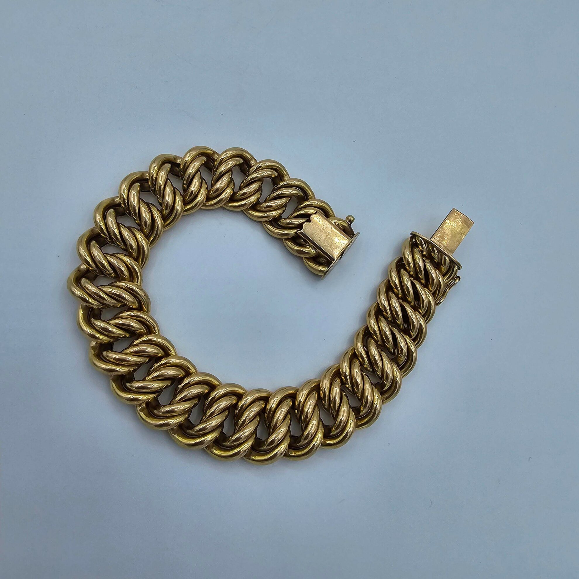 19014 Bracelet Maile Américaine Or Jaune 18K 5 Bracelet Maille Américaine Or Jaune