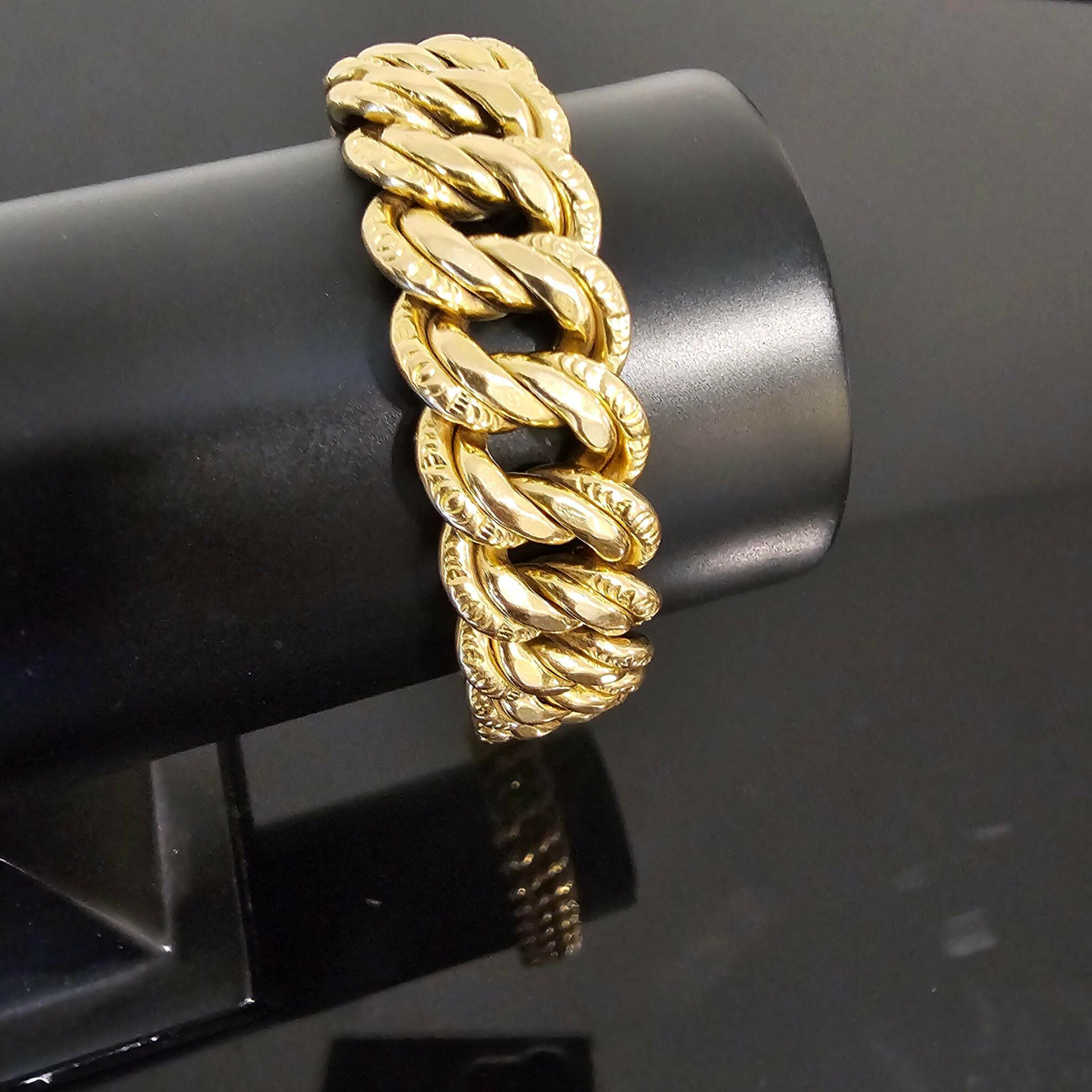 19014 Bracelet Maille Américaine Or Jaune 18K 6 Bracelet Maille Américaine Or Jaune