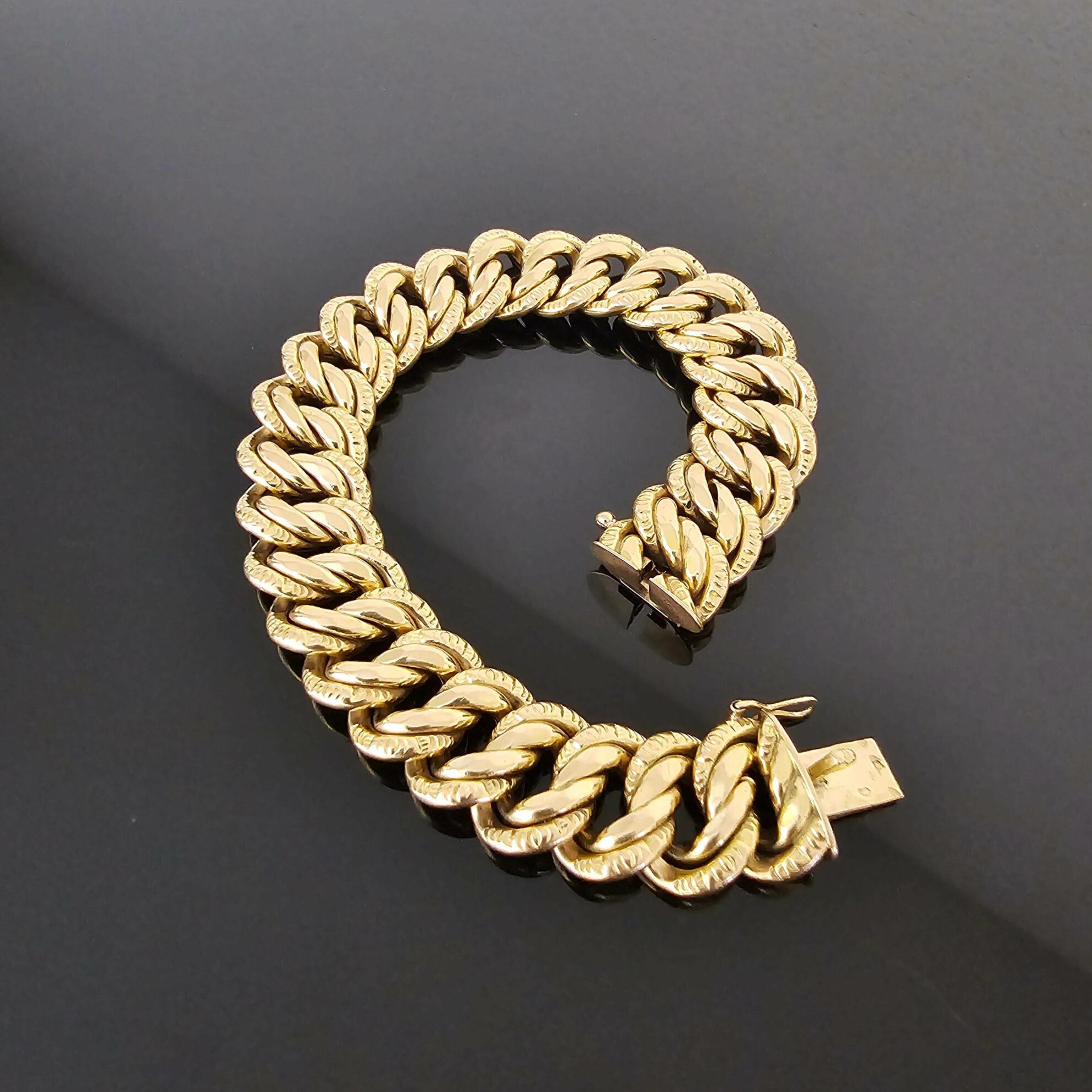 19014 Bracelet Maille Américaine Or Jaune 18K 7 Bracelet Maille Américaine Or Jaune