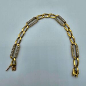 Bracelet Maille Gourmette Or Jaune 18K