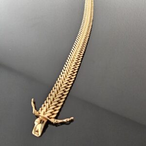 Bracelet Maille Chevron Or Jaune