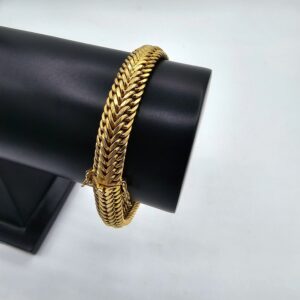 Bracelet Maille Chevron Or Jaune