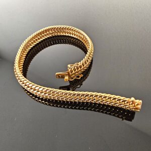 Bracelet Maille Chevron Or Jaune 18K