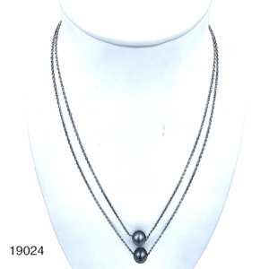Collier Pendentif Or Blanc Maille Forçat