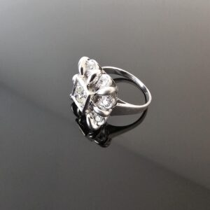 Bague Vintage Or Blanc Diamants