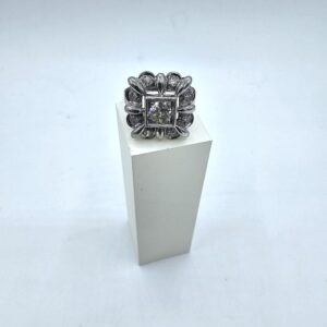 Bague Vintage Or Blanc Diamants 18K