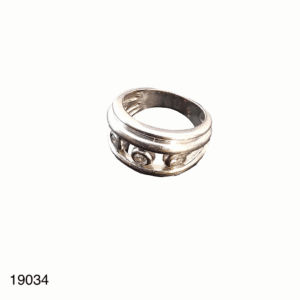 Bague Trilogie Or Blanc Diamants