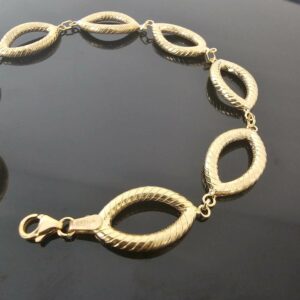 Bracelet Maille Ovale Or Jaune GUILLOchée