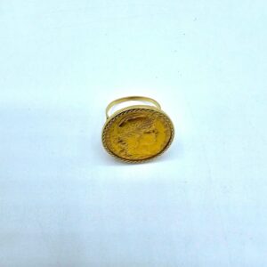 Bague Porte Pièce Or Jaune 18K