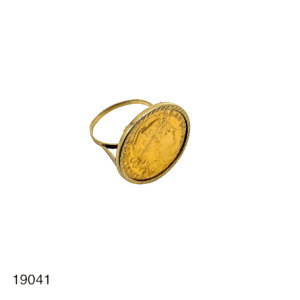 Bague Porte Pièce Or Jaune 18K