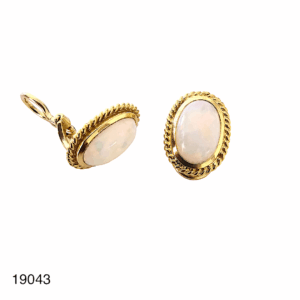Boucles D'Oreilles Opales Or Jaune 18K