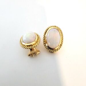 Boucles D'Oreilles Opales Or Jaune