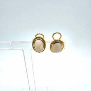 Boucles D'Oreilles Opales Or Jaune 18K