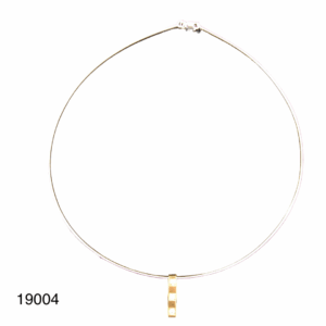 Collier Torque Or Blanc Souple Or Jaune