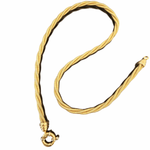 Collier Maille Tressé Or Jaune 18K