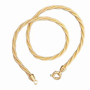Collier Maille Tressée Or Jaune 18K