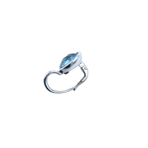 Boucles D'Oreilles Aigue Marine Or Blanc