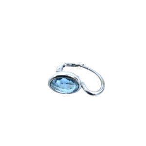 Boucles D'Oreilles Aigue Marine Or Blanc