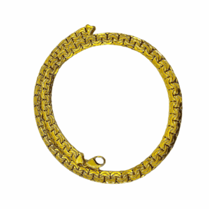 Collier Maille Haricot Double Or Jaune