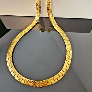 Collier Maille Haricot Double Or Jaune