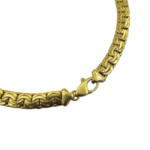 Collier Maille Haricot Double Or Jaune