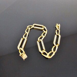 Bracelet Maille Gourmette Or Jaune
