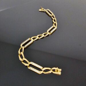 Bracelet Maille Gourmette Or Jaune