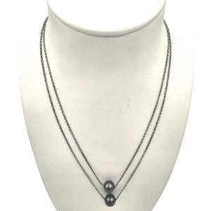 Collier Perle Tahiti Or Blanc