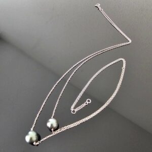 Collier Perle Tahiti Or Blanc