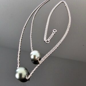 Collier Perle Tahiti Or Blanc