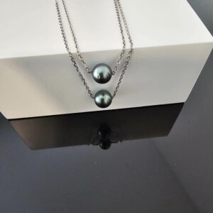 Collier Perle Tahiti Or Blanc