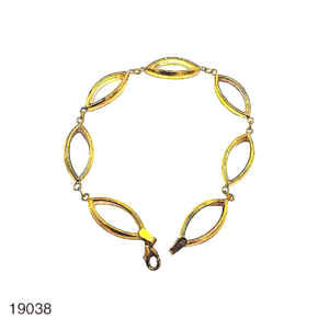 Bracelet Maille Ovale Lisse Or Jaune 18K, Poids 9,85g