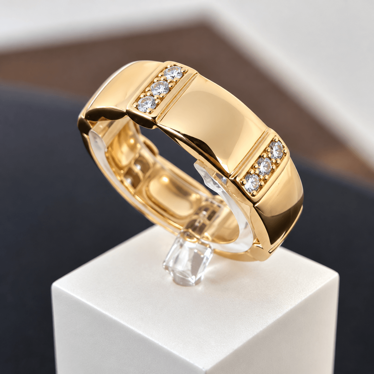 19045 Bague Liens Chaumet Or Jaune 18K 6- Bague Lien Chaumet Or Jaune Diamants