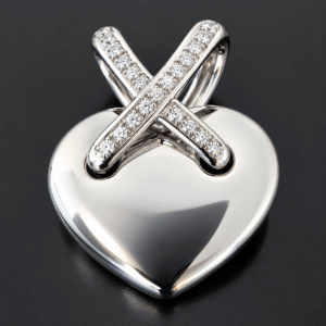 Pendentif Coeur Chaumet Or Blanc Diamants
