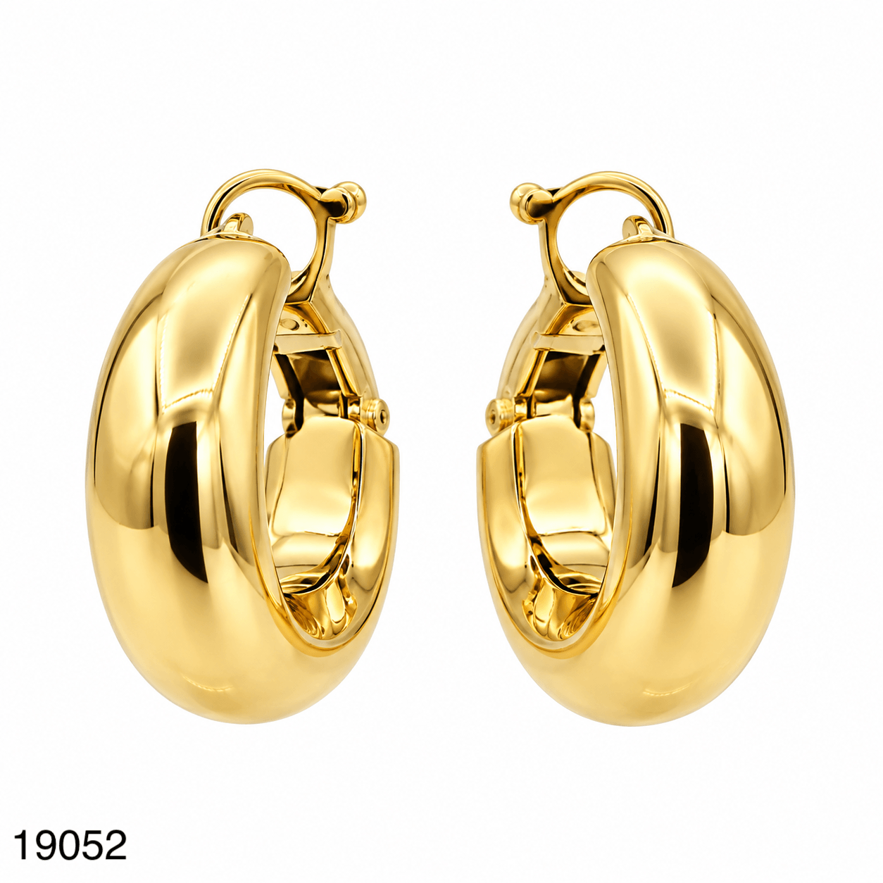19052 Boucles D'Oreilles Créoles Or Jaune 18K 5 Boucles D'Oreilles Créoles Chaumet